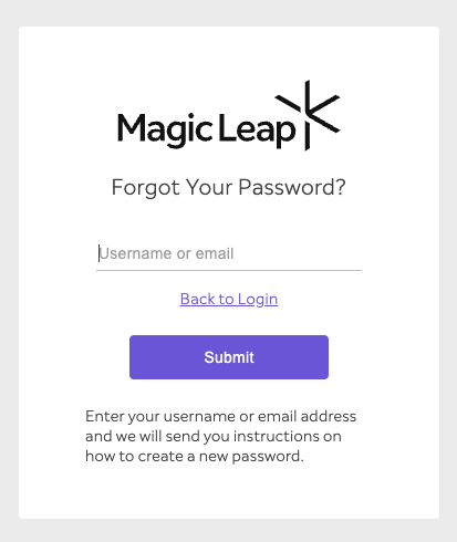 The Magic Leap keycloak login prompt