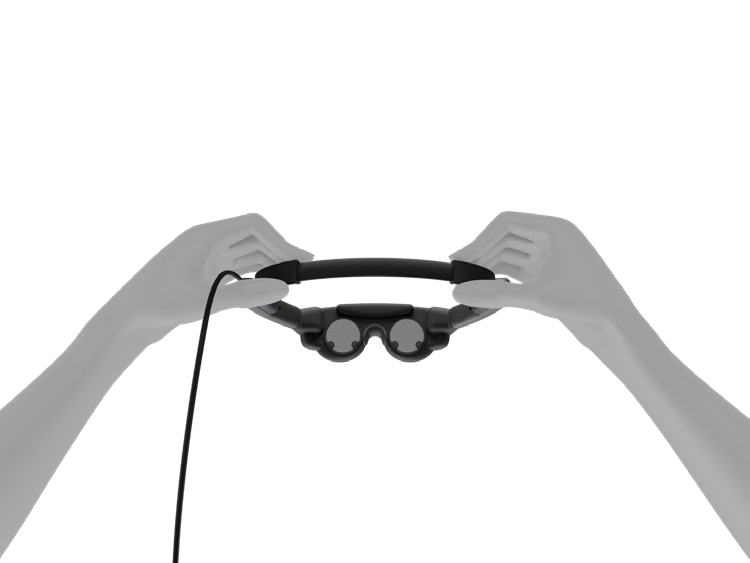 Image showing a pair of hands expanding the Back Band