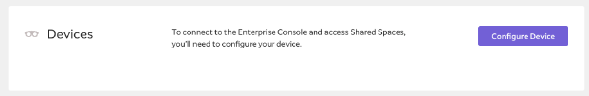 The device section of the dashboard