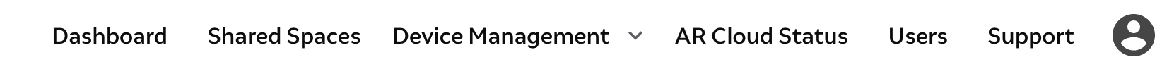 The Enterprise Console navigation bar