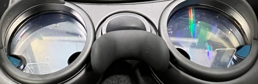 Stickers covering the inner lenses of the Magic Leap 2